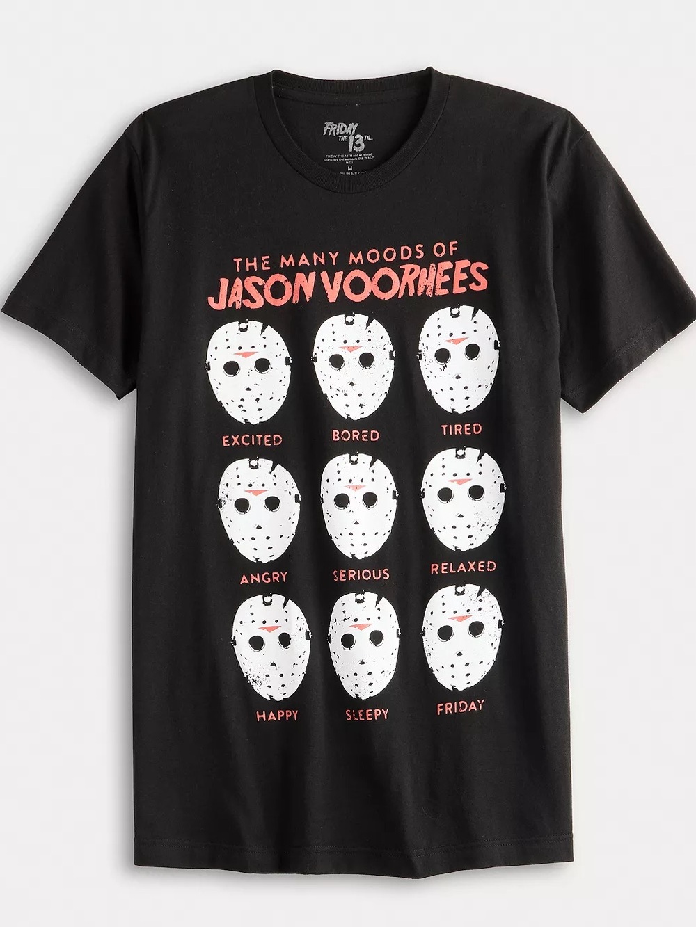 Jason Voorhees Black Graphic Tee Adult Size L